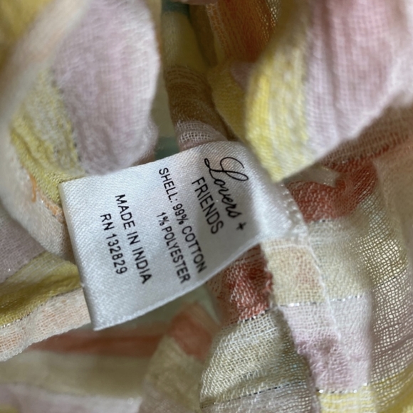 LOVERS + FRIENDS Two Piece Rainbow Glitter Striped Wrap Skirt Set - Picture 5 of 8